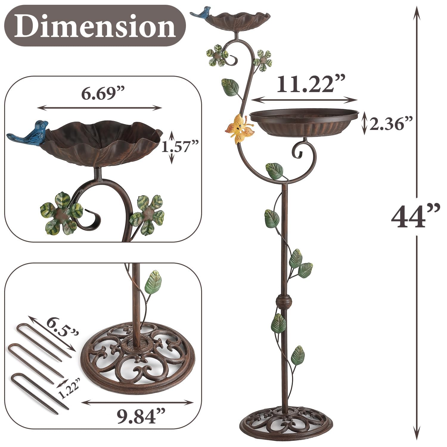Aifeorzo shallow bowl closeup with water and seed showing capacity and benefit: supports multiple birds