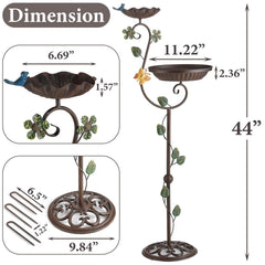 Aifeorzo shallow bowl closeup with water and seed showing capacity and benefit: supports multiple birds