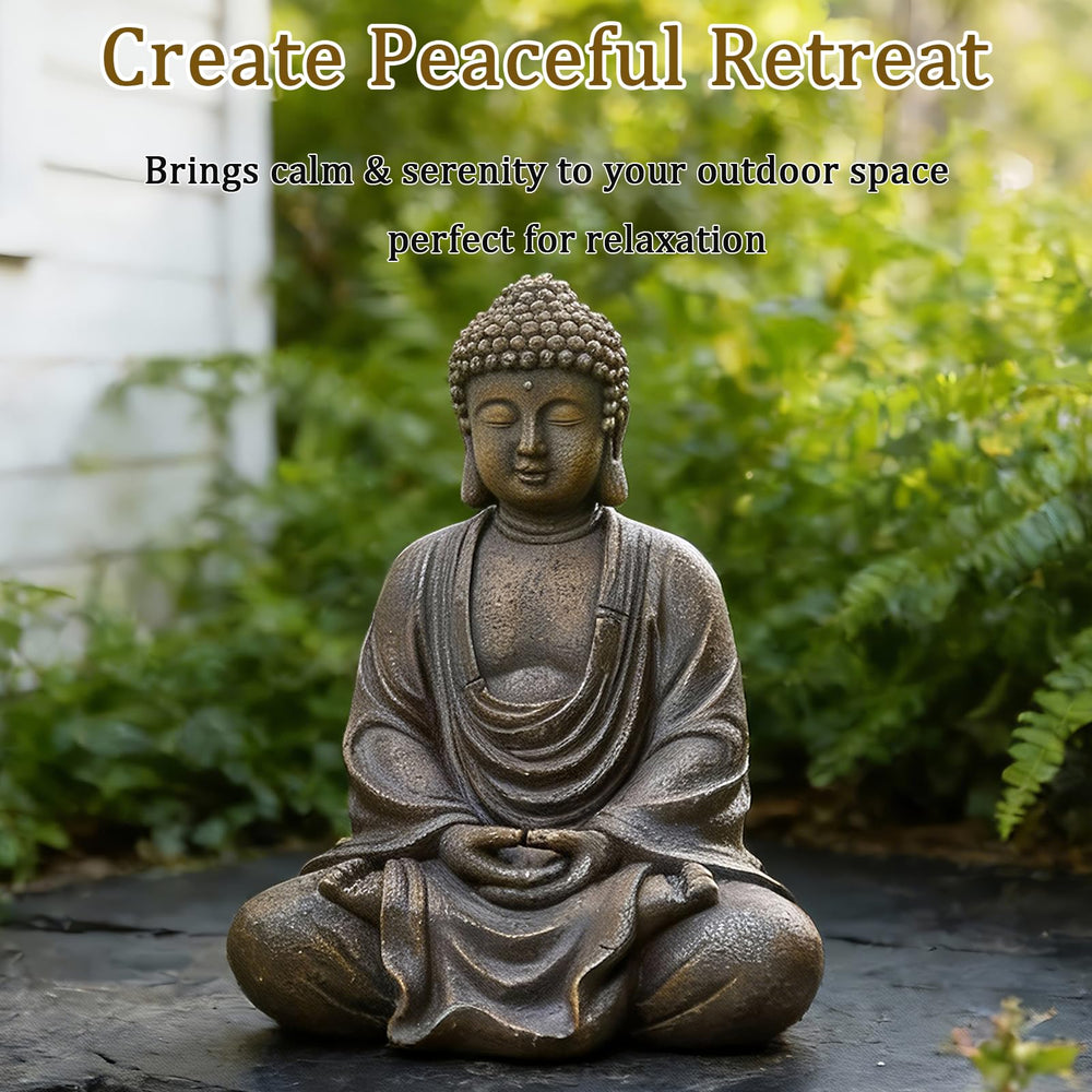 Aifeorzo Buddha label and bronze finish detail showing quality and realistic look
