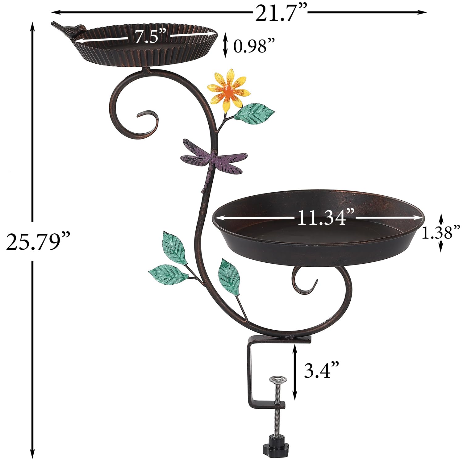 Aifeorzo detailed scrollwork and dragonfly accent, decorative and attractive