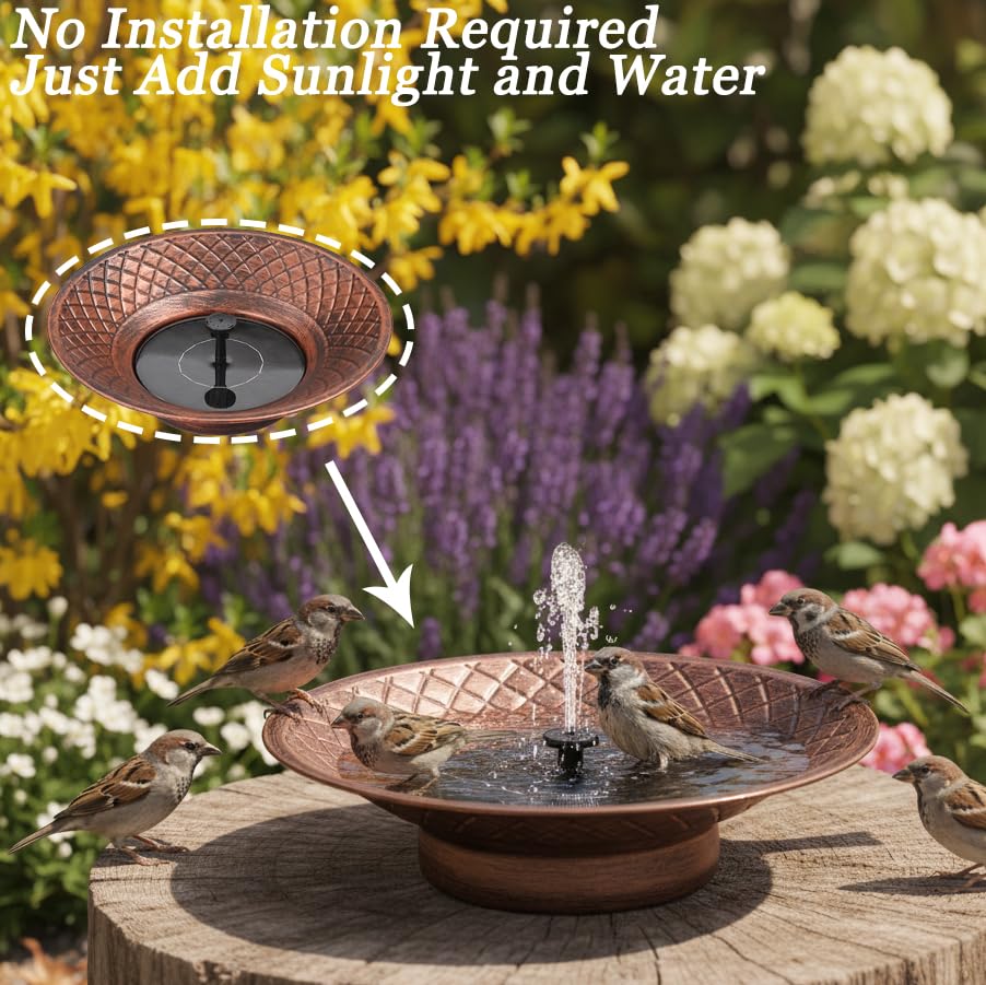 Aifeorzo in garden lifestyle setting creating a lively bird-attracting focal point