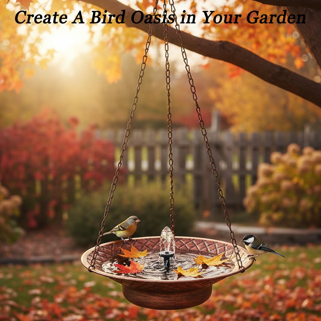 Aifeorzo lifestyle patio display with flowers and hanging bath, enhances outdoor ambiance