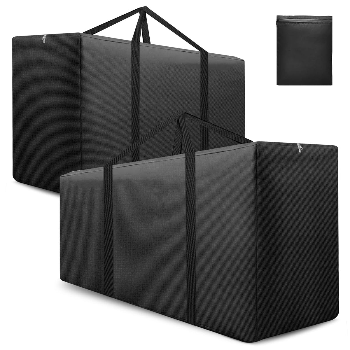 AIGOTSUKI front view of large patio cushion bag showing roomy interior and secure closure