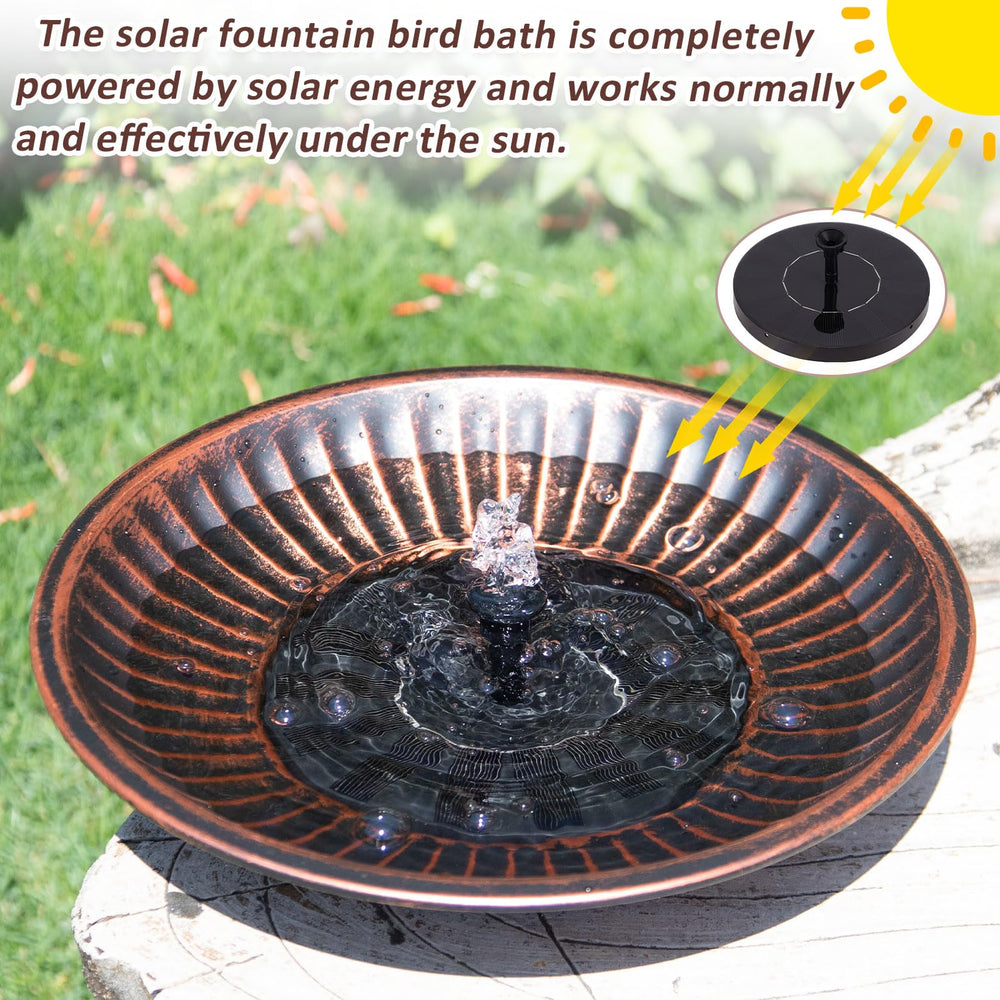 AIHAOKAN bird bath with birds bathing illustrating attraction of local wildlife