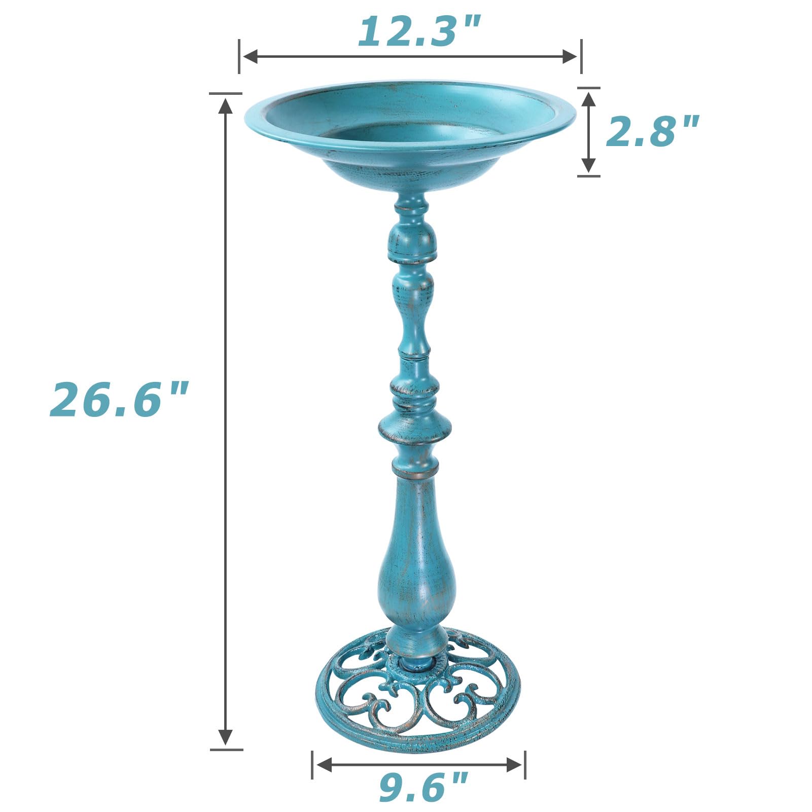 AIHAOKAN cast iron base detail showing heavy support for wind resistance