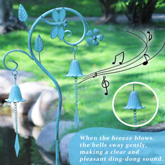 AIHAOKAN dragonfly installed in flowerbed adding color and vertical interest