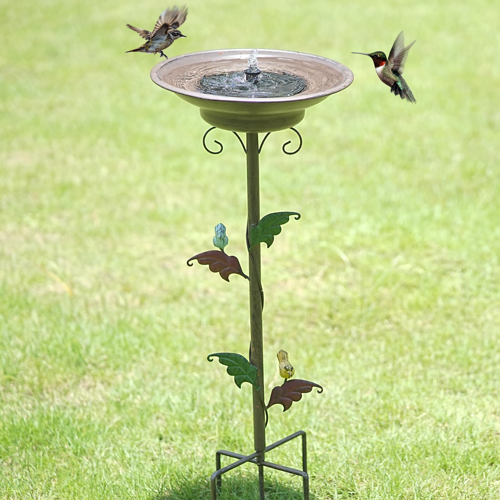 AIHAOKAN bird bath in garden setting attracting wildlife and enhancing yard