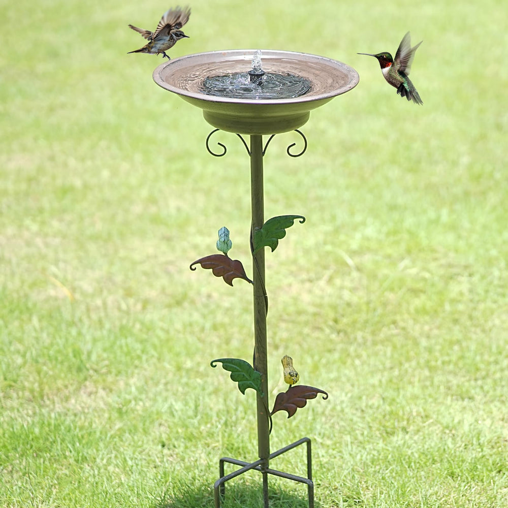 AIHAOKAN bird bath in garden setting attracting wildlife and enhancing yard