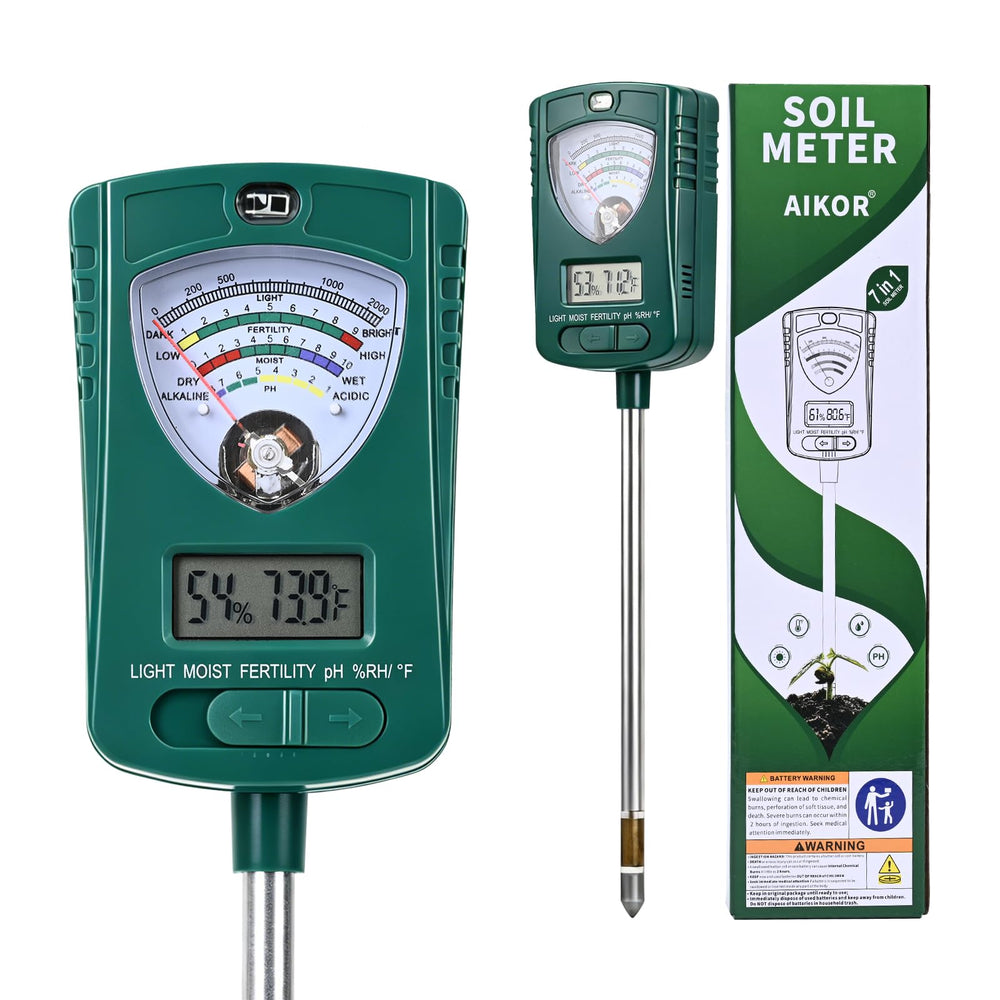 AIKOR front view with LCD display showing clear multi-parameter readings for easy monitoring