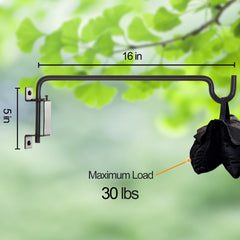 AILIN YELOKIE supporting a large hanging basket to illustrate 40 lb weight capacity