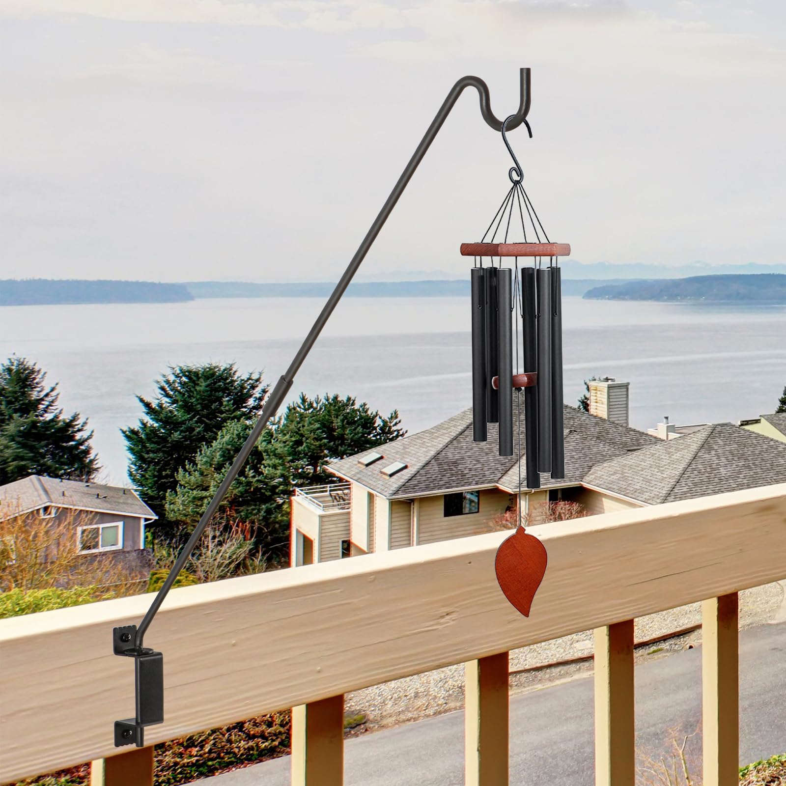 AILIN YELOKIE installed on wood deck rail providing elevated hanging space and safety