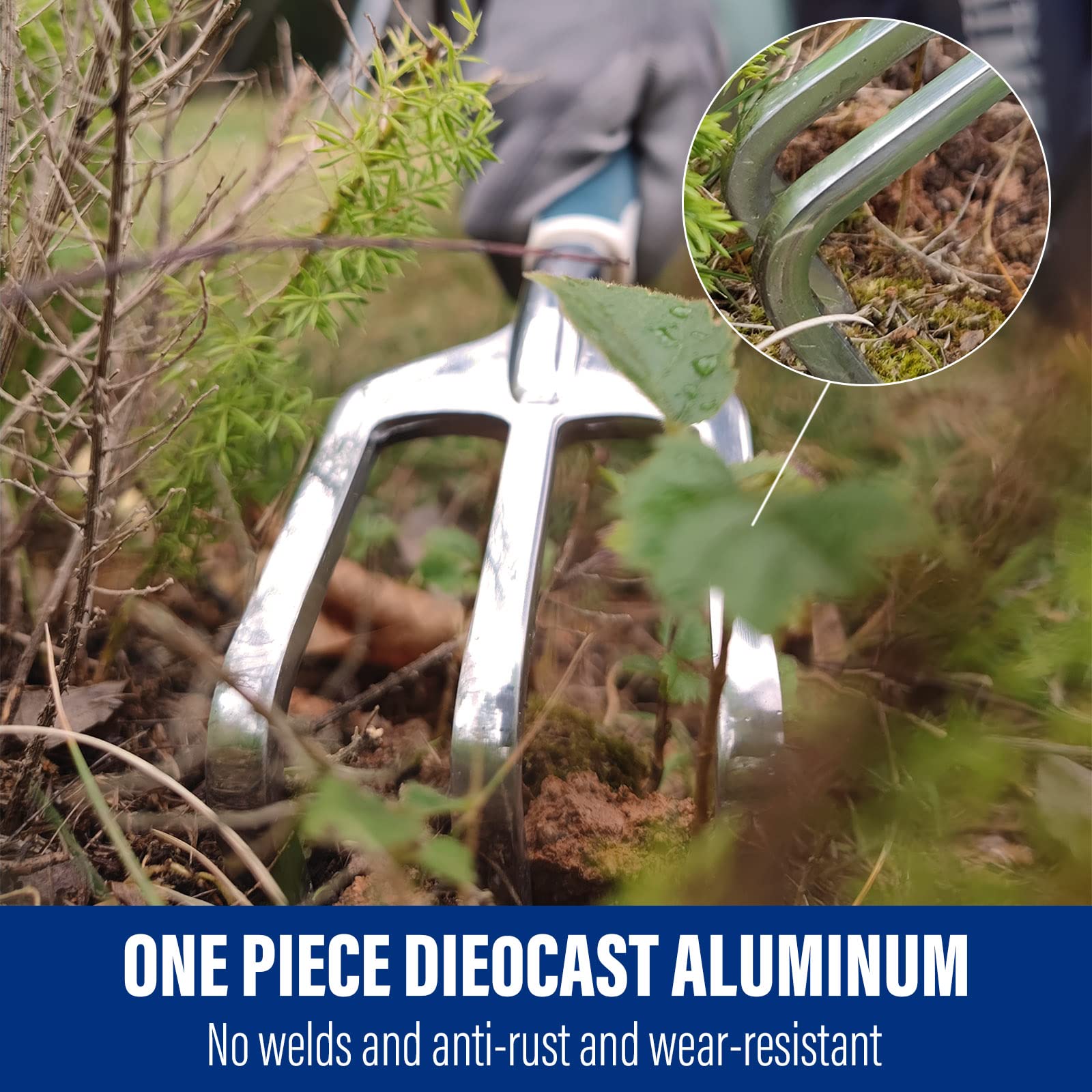 Aimerla close-up of die-cast aluminum head showing rust resistance