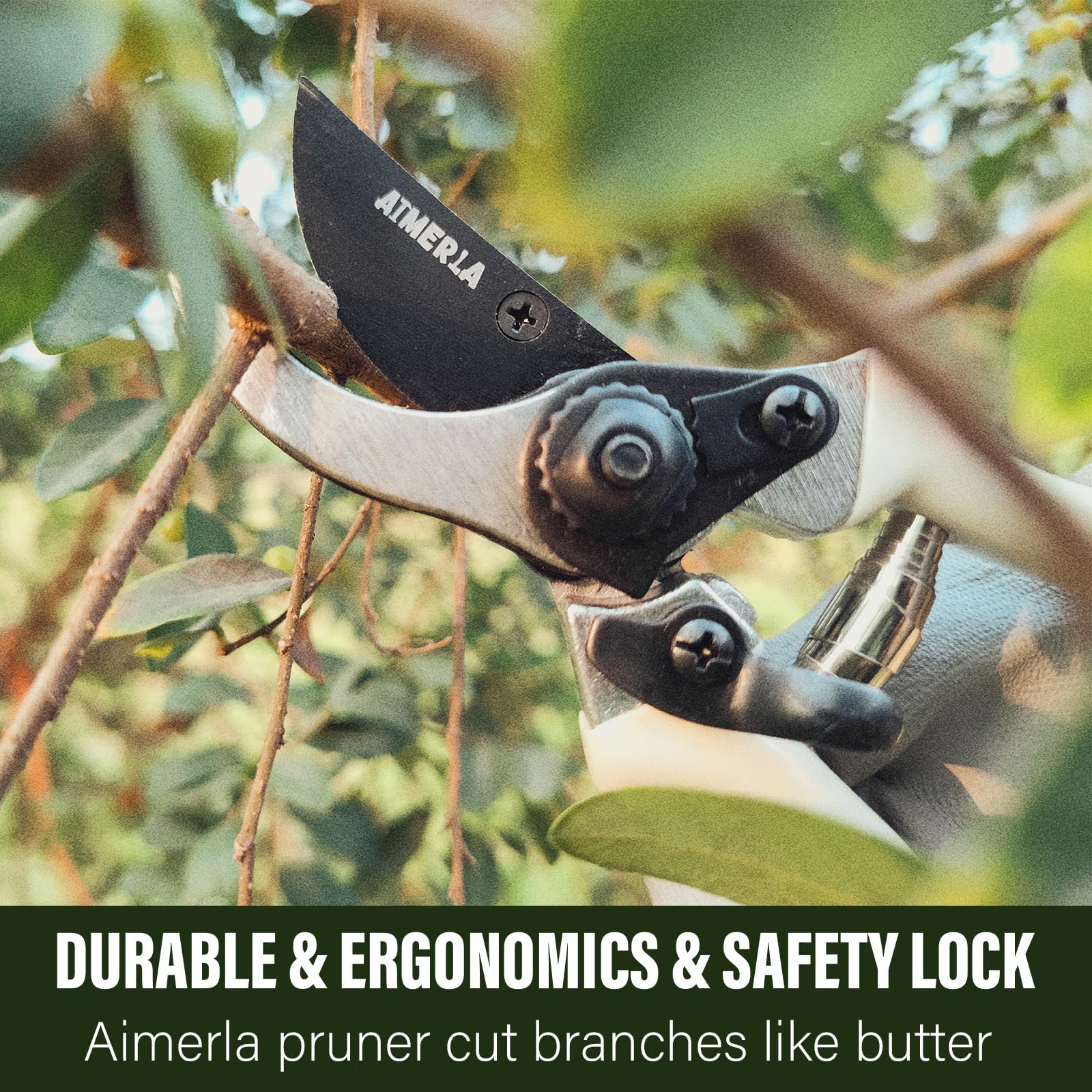 Aimerla close-up of non-slip rubber grip handle showing ergonomic texture for comfortable use