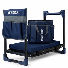 Aimerla K7 front view folded open showing sturdy frame and seat comfort
