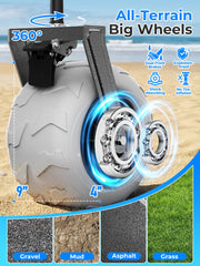 Aimnny 9x4 all-terrain wheel close-up for smooth sand and grass rolling