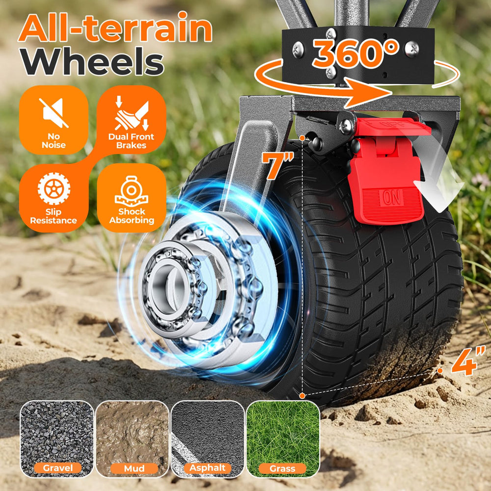 Aimnny folded compact wagon secured with straps for easy storage