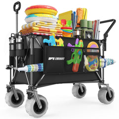 Aimnny front view packed wagon showing large capacity and easy loading