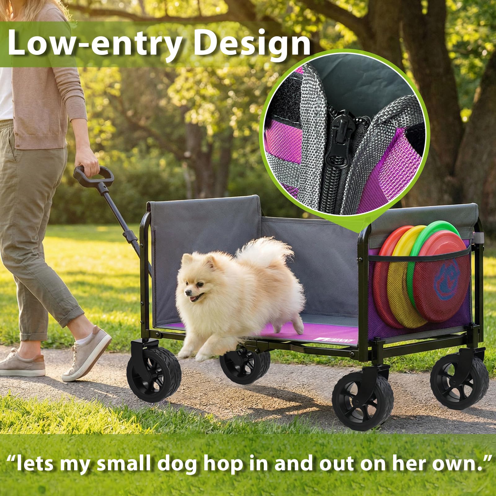 Aimnny low-entry side open for effortless loading benefit