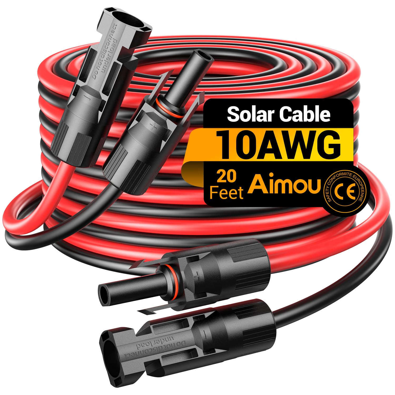 Aimou front connector close-up showing secure plug and quick installation benefit