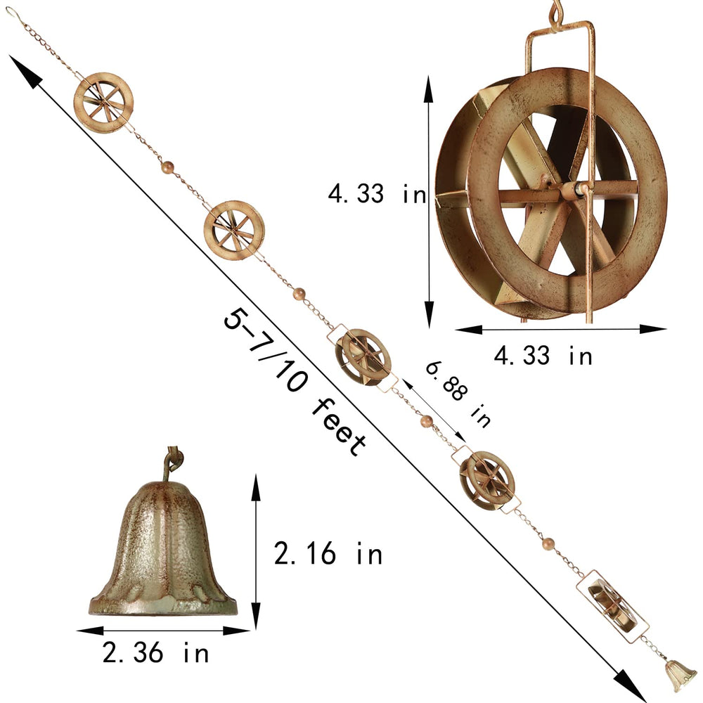 AINISIS rain chain in garden setting adding decorative motion and sound