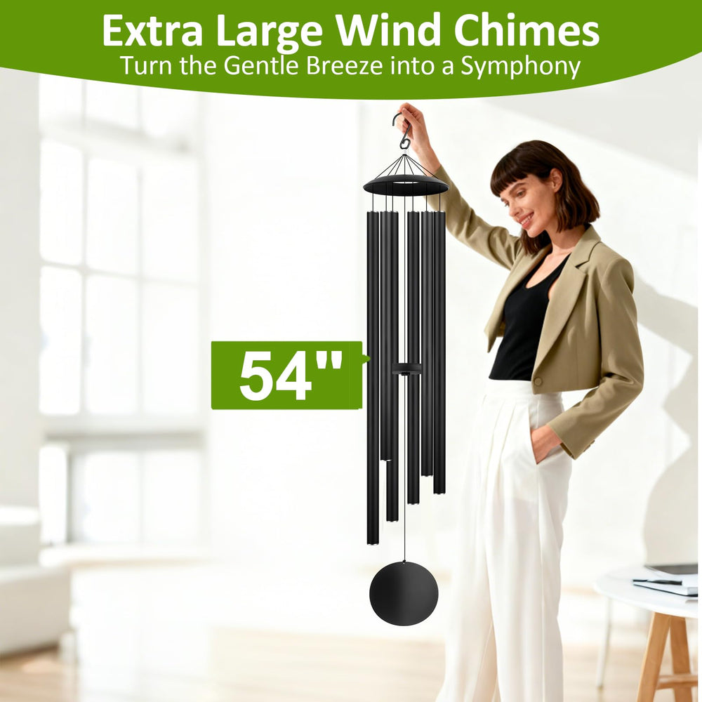 Aioguisn wind chime hanging on a porch showing soothing garden ambiance benefit