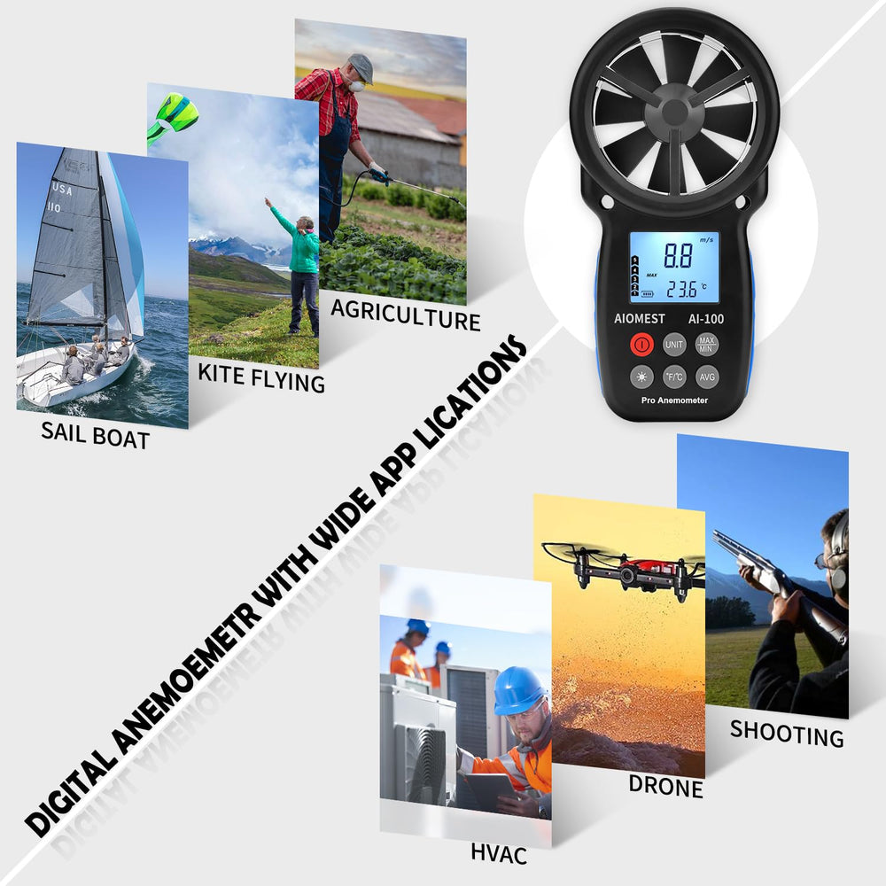 AIOMEST AI-100 measuring wind on a boat during sailing for accurate outdoor checks benefit