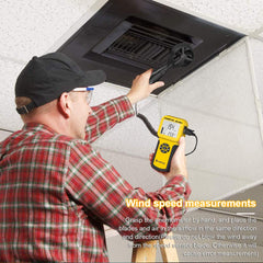 AIOMEST tripod-mounted inside duct for steady long-duration airflow measurement benefit