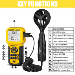 AIOMEST sensor mounted on telescopic rod enabling hands-free measurements