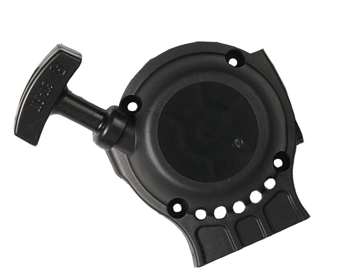 Aipmoz recoil starter front view showing mounting points and easy replacement benefit