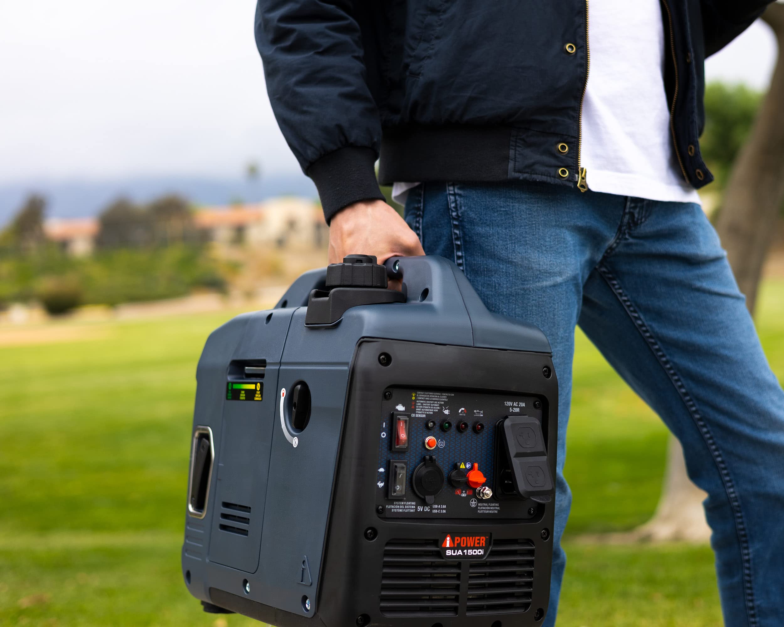 A-iPower running at campsite powering lights and devices for enjoyment
