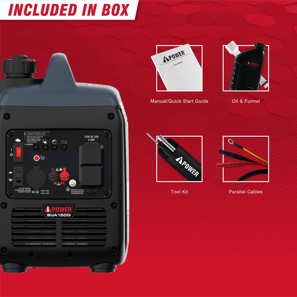 A-iPower carrying handle demonstrating lightweight portability and grip