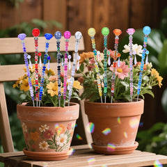 AIPRIDY assembled wand in garden adding whimsical sparkle to plants