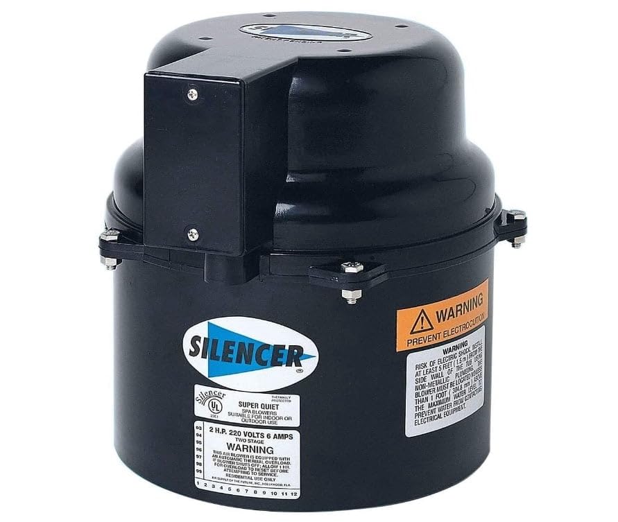 Air Supply Silencer bottom plumbing detail with 2-inch inlet and spring check valve for reliable installation