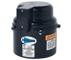 Air Supply Silencer bottom plumbing detail with 2-inch inlet and spring check valve for reliable installation
