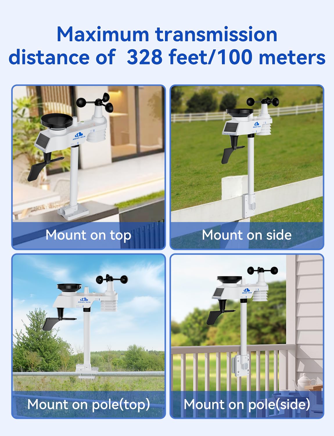 AIRAIN TECH rain gauge close-up capturing rainfall totals for accurate measurements
