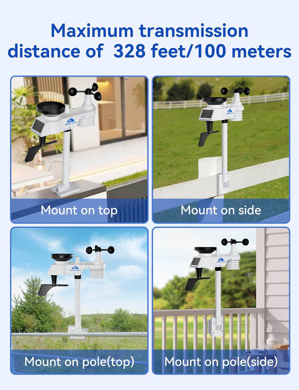AIRAIN TECH rain gauge close-up capturing rainfall totals for accurate measurements