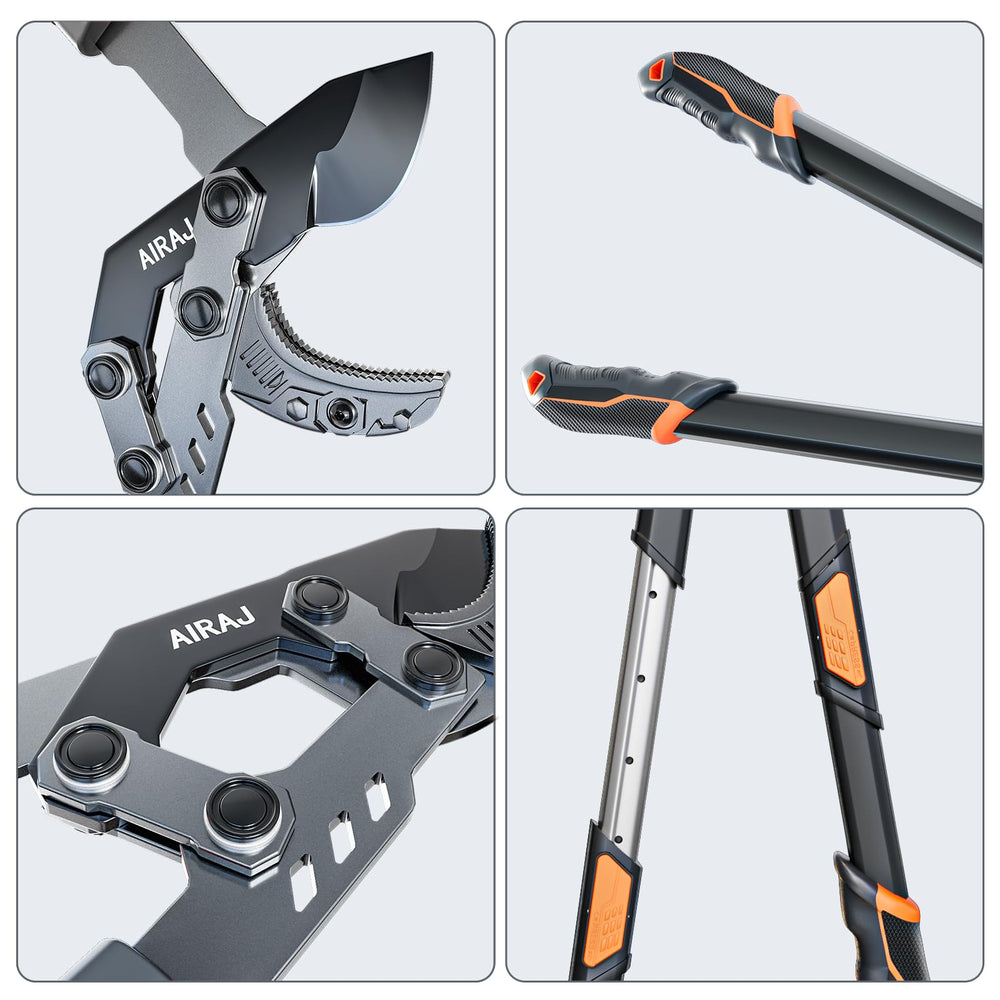 AIRAJ close-up SK5 blade with Teflon coating for smoother cuts and less sap build-up