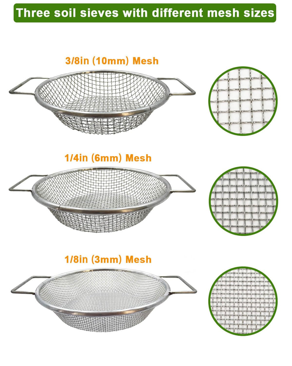 AireKouzia label and mesh sizes displayed clearly to choose correct screening option