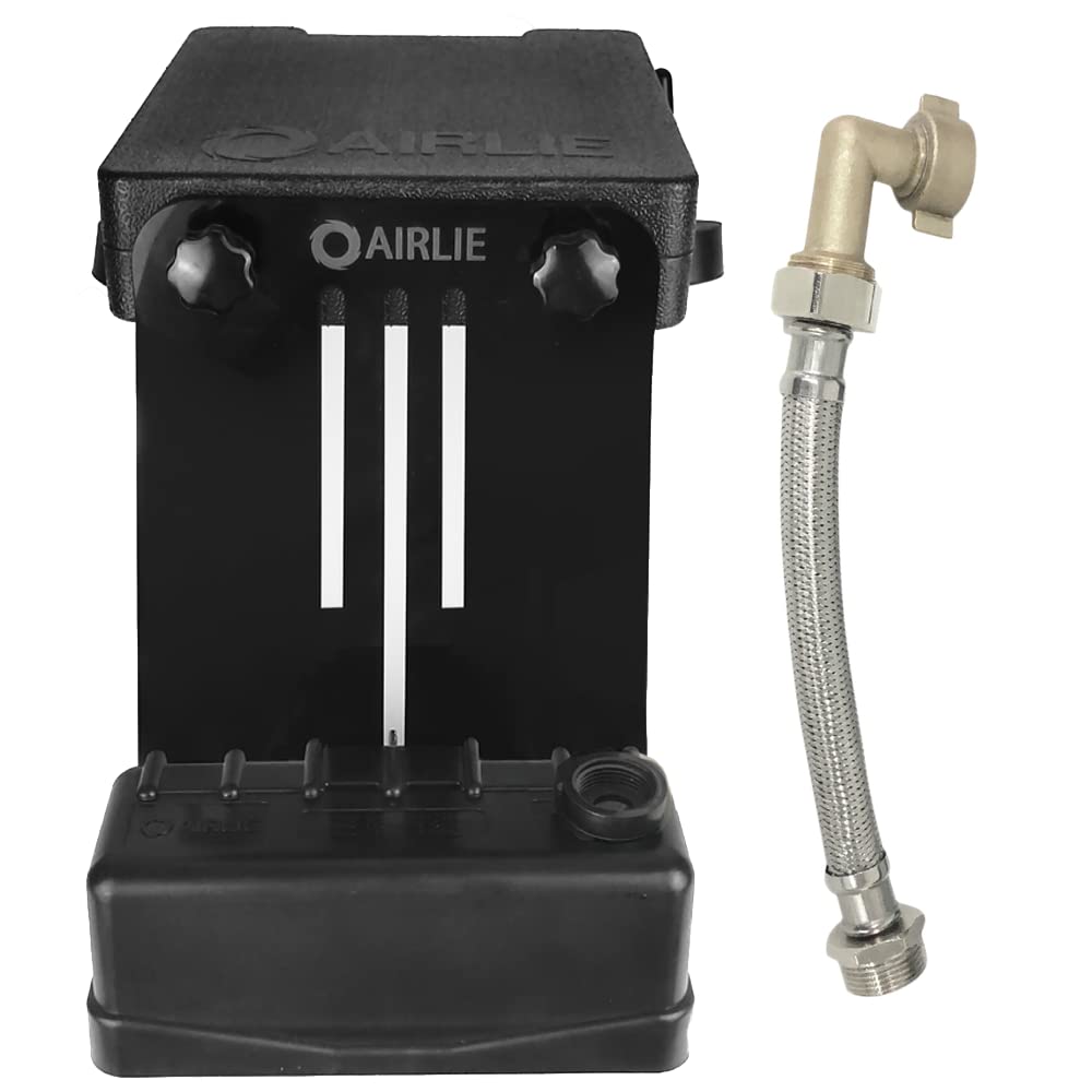 Airlie front view of full pool leveler showing compact profile and easy setup