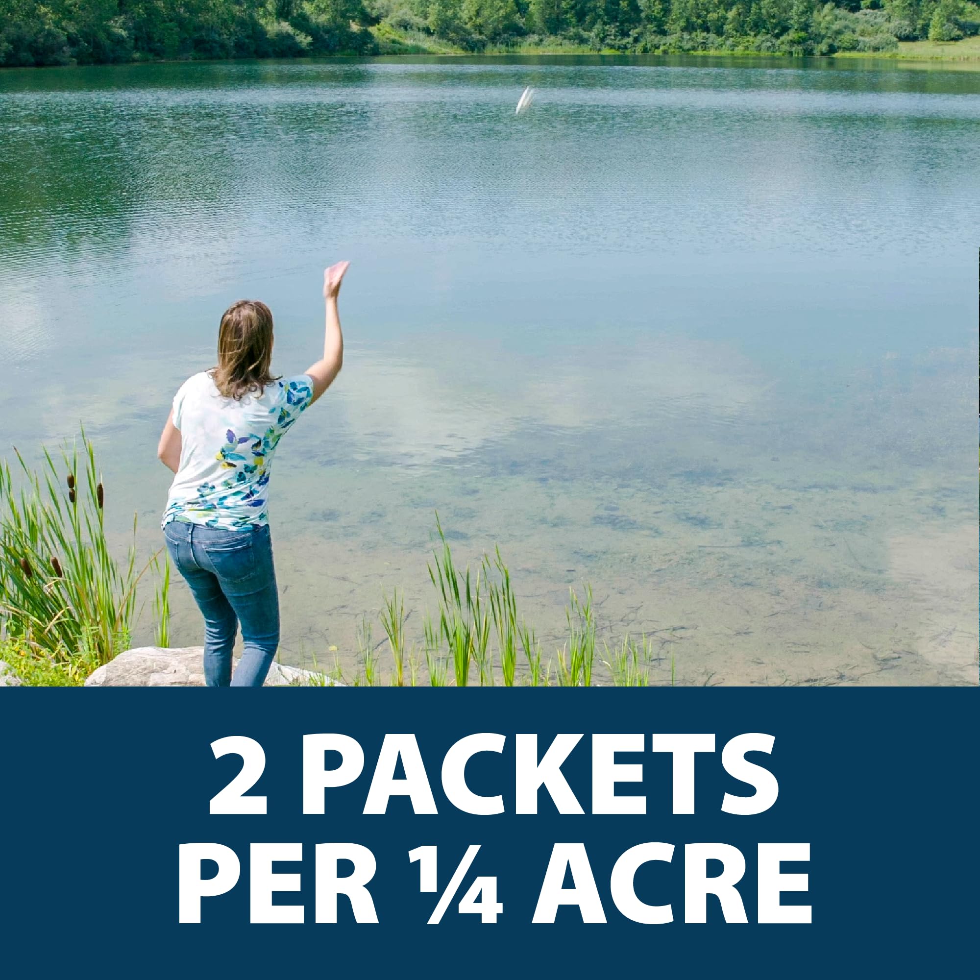 Airmax treated pond before and after comparison showing improved water clarity