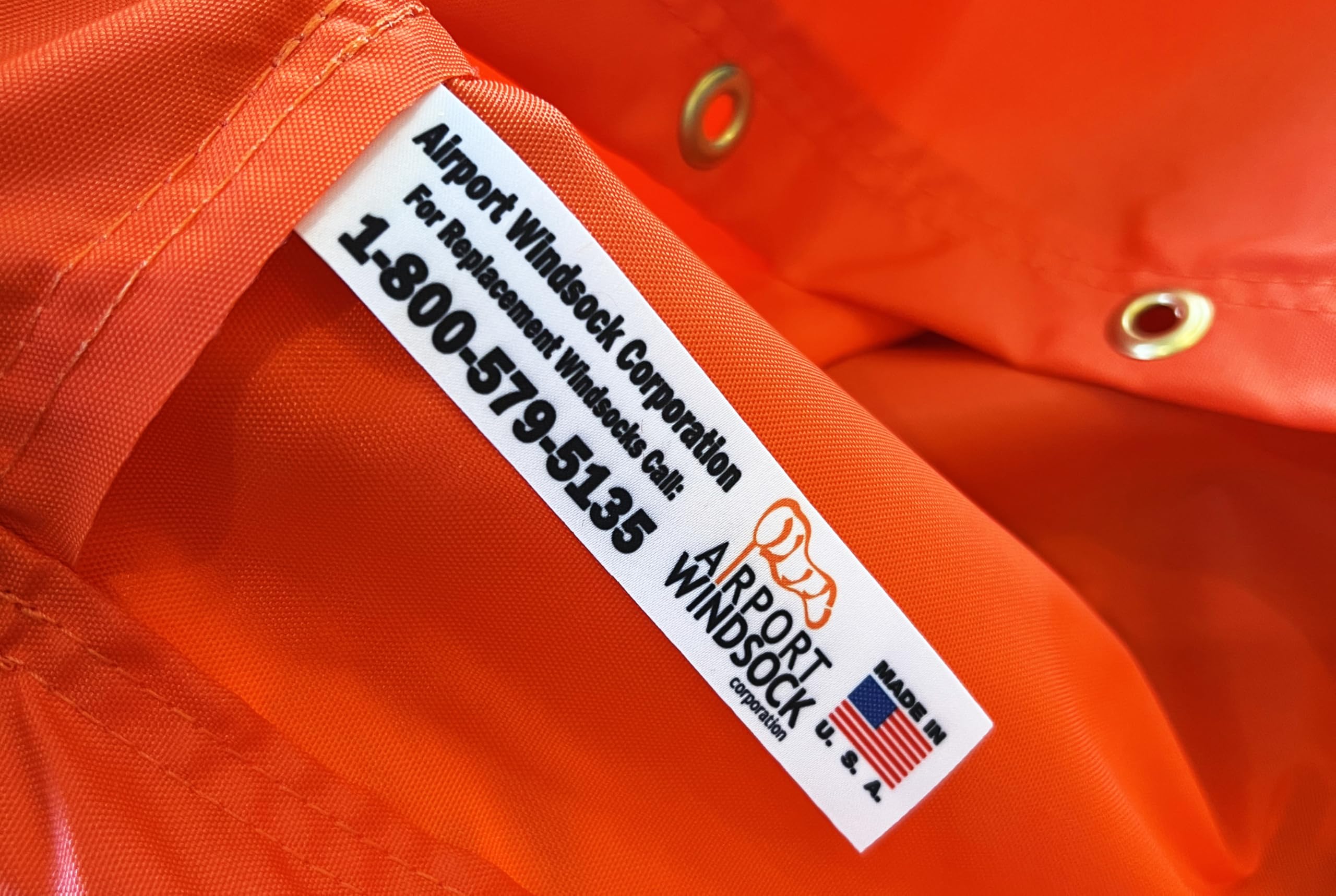 Airport Windsock Corporation included cable ties and hardware showing secure attachment