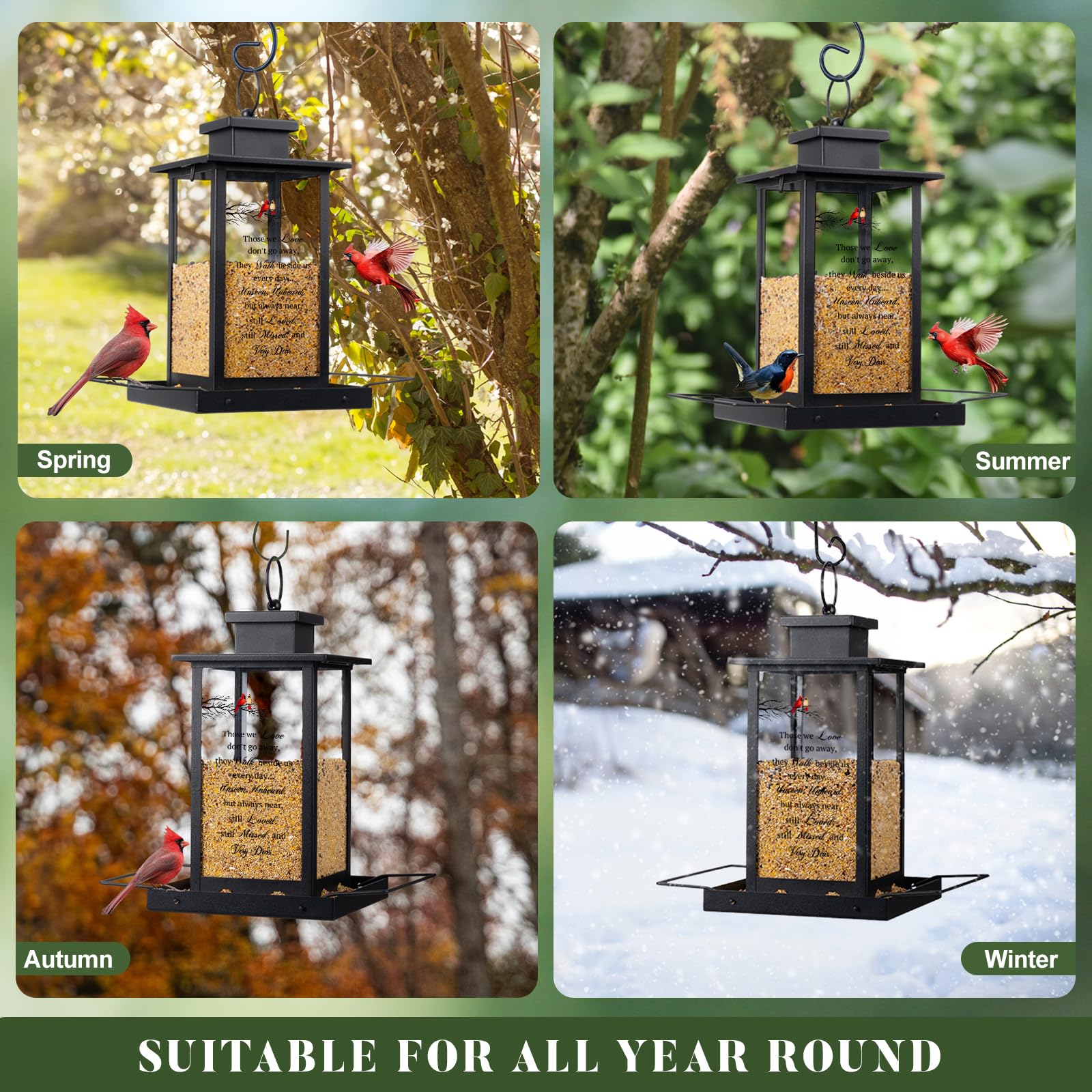 Airrioal feeder held by hand for scale, demonstrating compact, stable memorial size