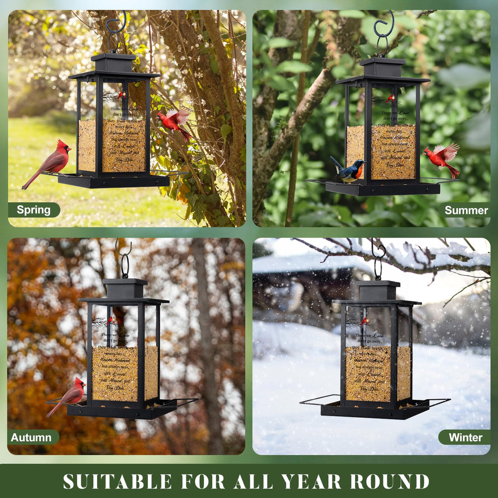 Airrioal feeder held by hand for scale, demonstrating compact, stable memorial size