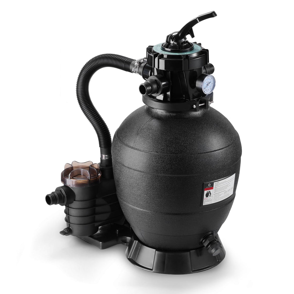 AIRTHEREAL front view of sand filter pump showing compact design and high flow