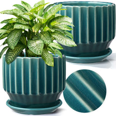 AISBUGUR aqua green front view shows elegant crackle glaze and decorative appeal
