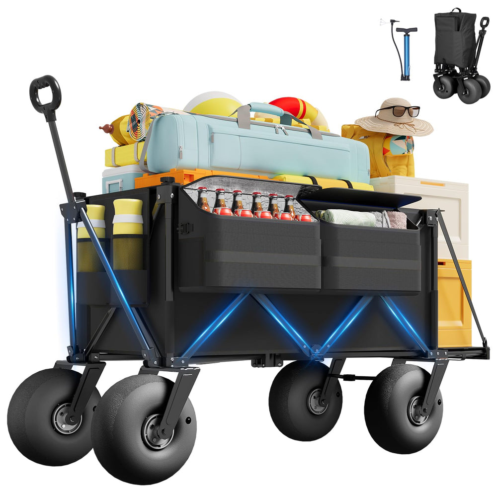 Aisdan front view of open wagon showing roomy cargo area benefit hauling