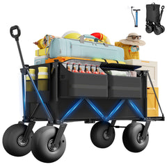 Aisdan front view of open wagon showing roomy cargo area benefit hauling