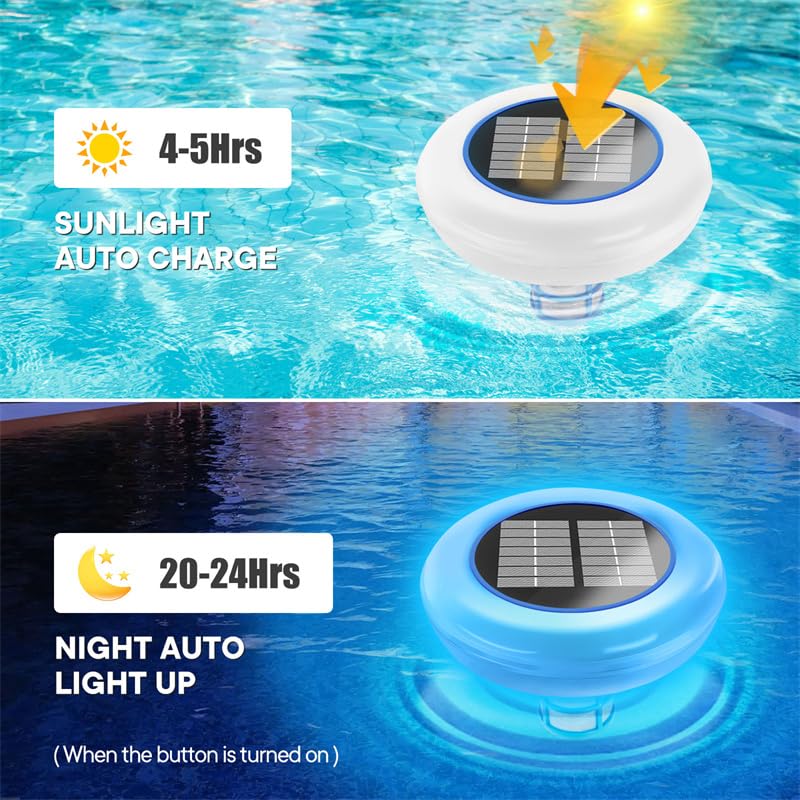 Aisdan seven-color LED lighting creating evening pool ambiance