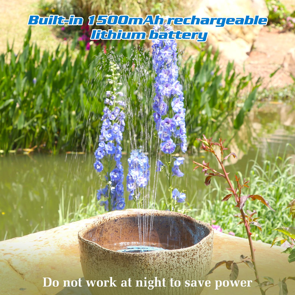 AISITIN fountain in a backyard scene demonstrating decorative garden benefit