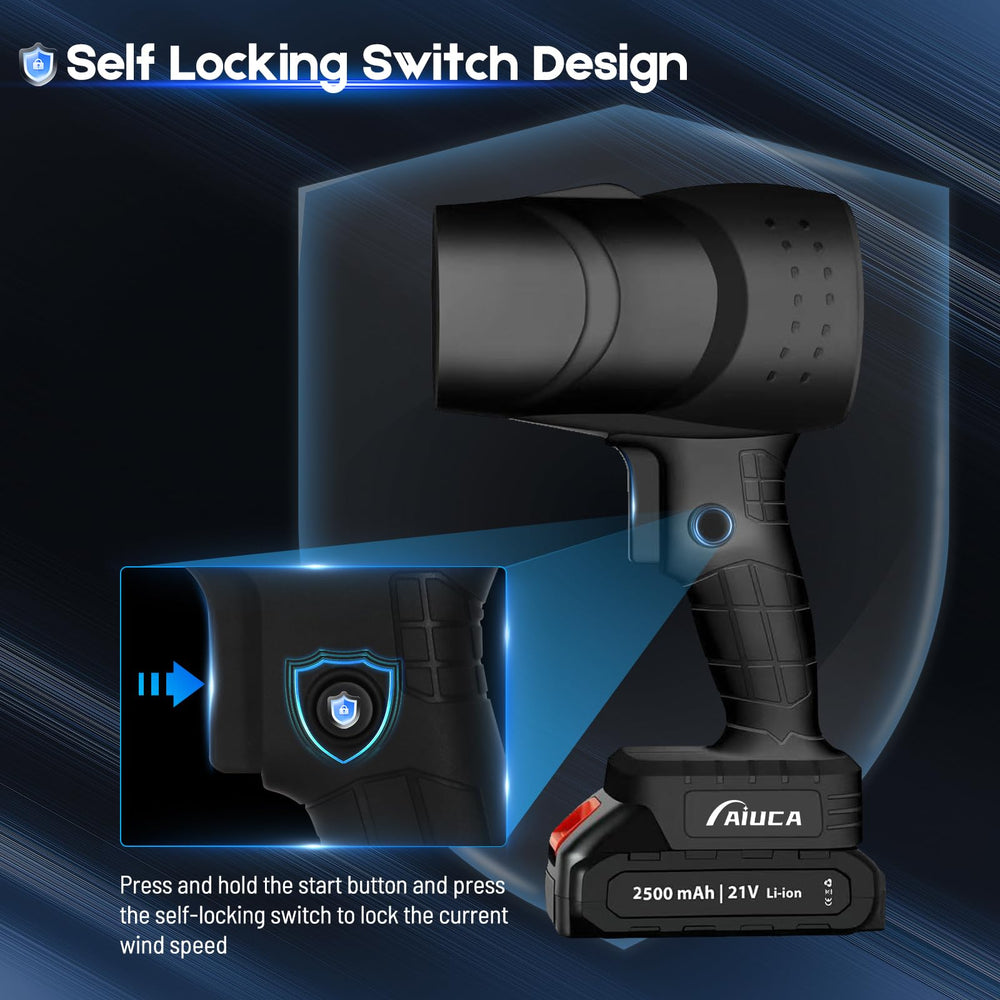 Aiuca ergonomic handle and trigger detail providing comfortable one-handed use